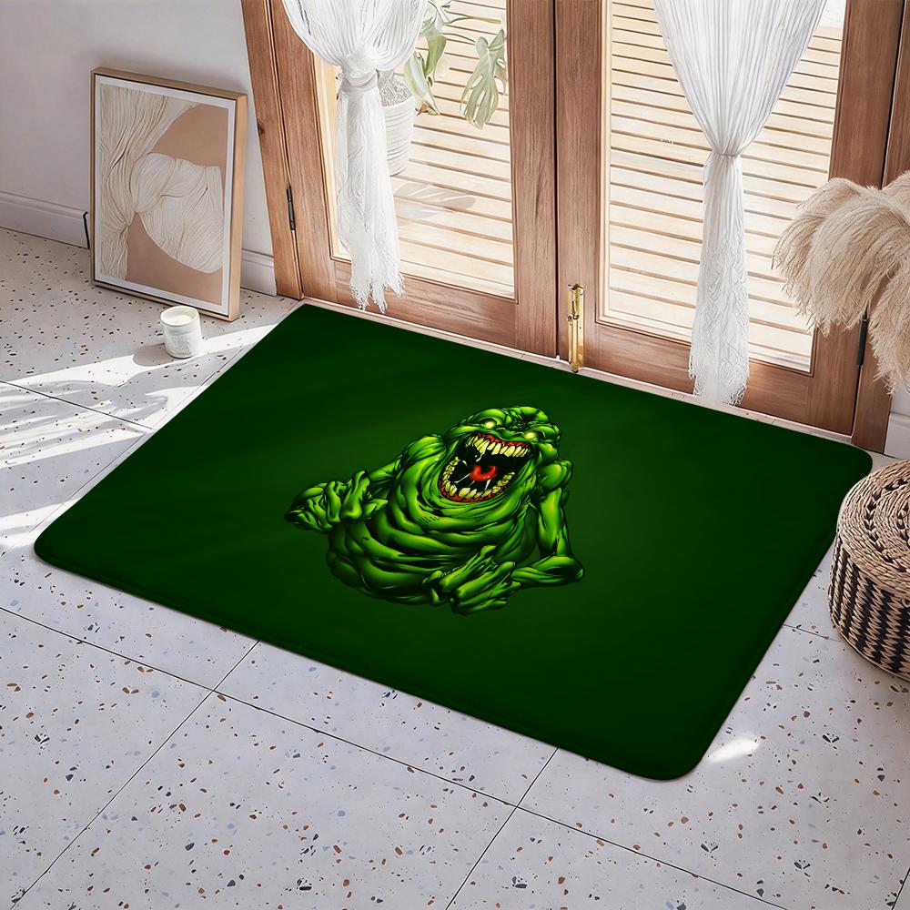 Movie M Ghostbusters Floor Mat Eco Flannel Doormat Non Slip Odorless Indoor Floor Rug Soft Short Plush Home Mat