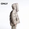 Only Jaqueta Puffer de Inverno Feminina com Capuz 90% Penas de Pato Branco