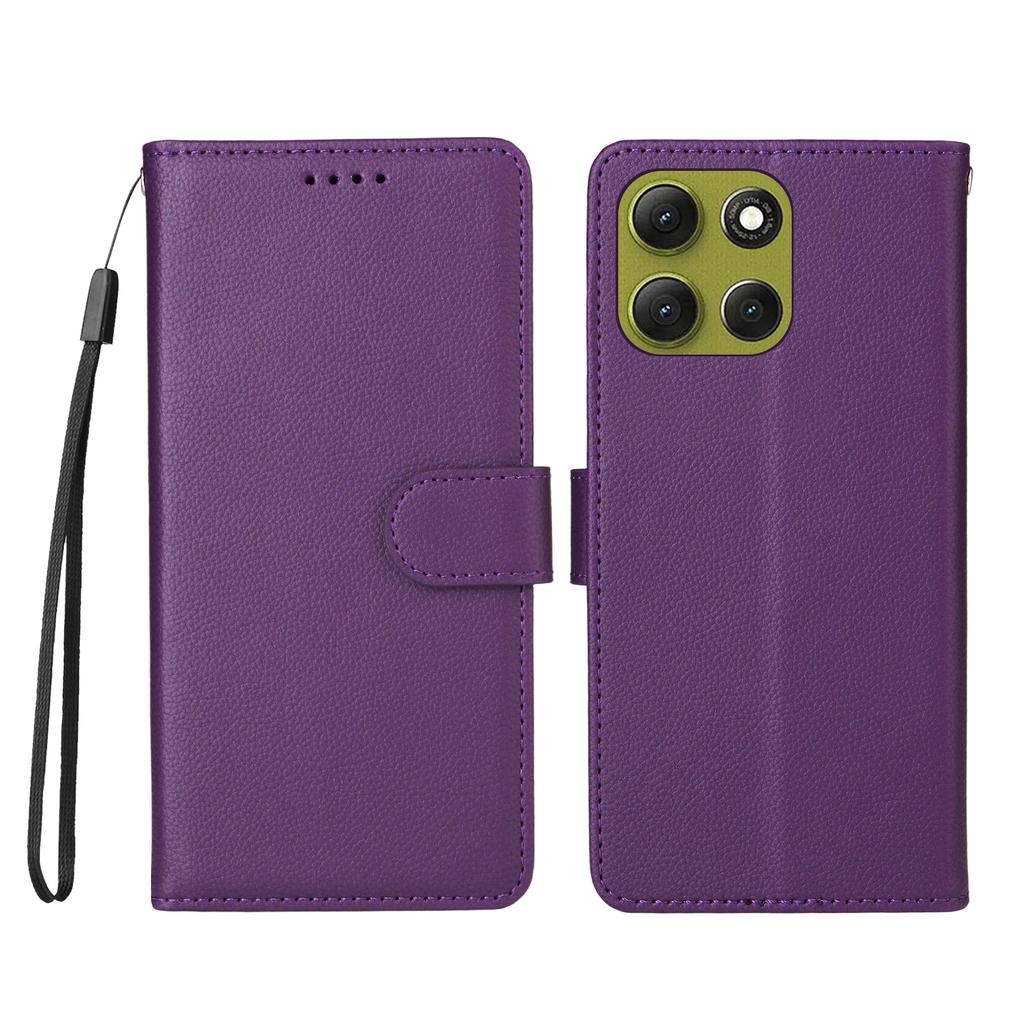For Motorola Moto G86 Power 5G/G86 5G Case RFID Blocking 3 Card Slots PU Leather Phone Cover with Wrist Strap