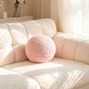 Nordic Style Round Ball Cushion Velvet Seat Pouf Stuffed Throw Pillow Room Sofa Decor Soft Ball Cushion Waist Back Cushions