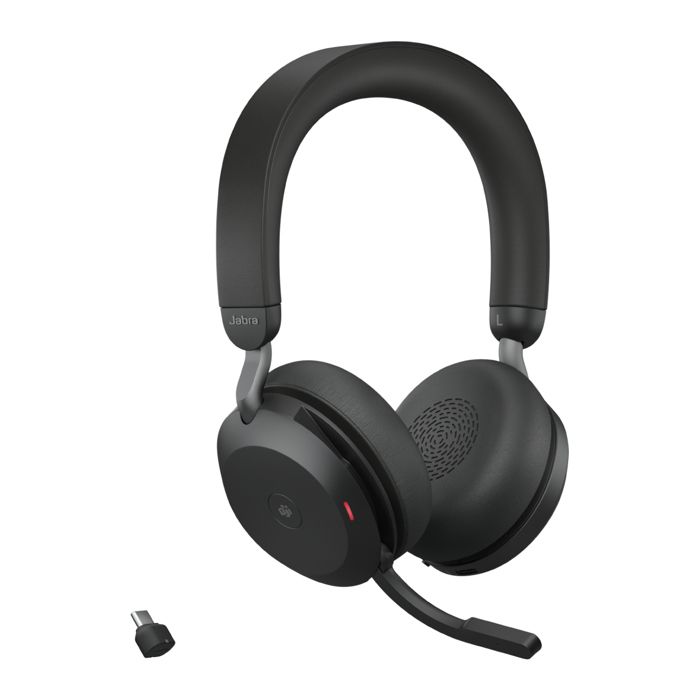 Jabra Evolve2 75 hodesett - Trådløst/kablet Bluetooth - Aktiv støyreduksjon - USB-C - Isolering