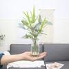 Mingfuxin Artificial Flowers for Decoration, Fake Plants Eucalyptus Leaves Ls Wild Flower with Glass Vase, Floral Arrangements Flower Bouquets Décor