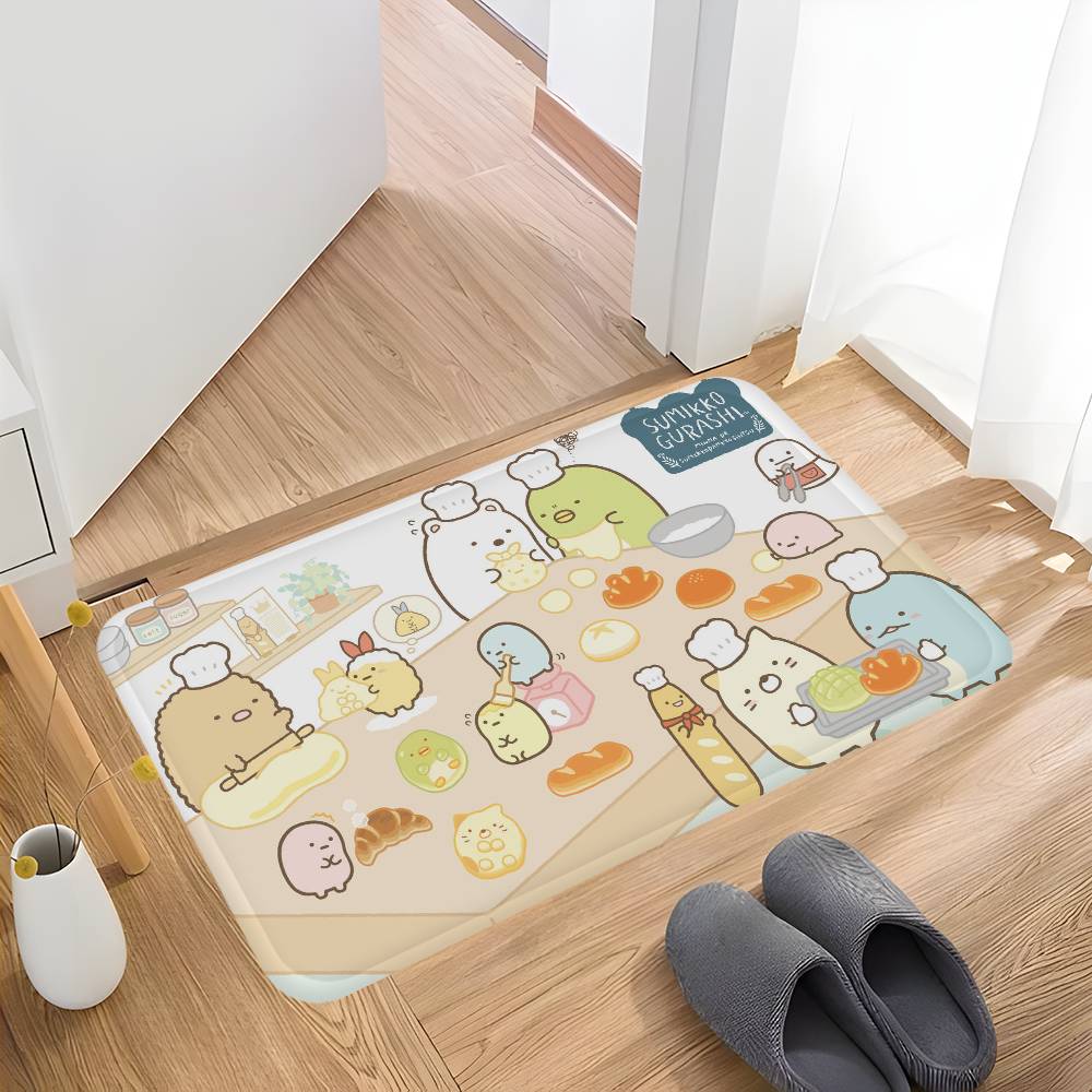Cute Sumikko Gurashi Bathroom Mat Anti-slip Absorb Water Long Strip Cushion Bedroon Mat Welcome Doormat