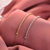 Armband Geschenkbox Set PLUSTER 925 Sterling Silber Smile Line Platin Finish Accessoires Zirkonia Strass Geschenk Geschenk Weihnachtsgeschenk