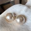 Hepburn Style Pearl Stud Earrings - European & American Design, Elegant, Light Luxury