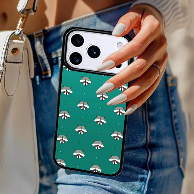 Cartoon Raccoon Kawaii Phone Case For iPhone 17 Air 14 15 13 12 Max Cover For Apple 14 15 16 16e 11 Pro Max Plus Coque