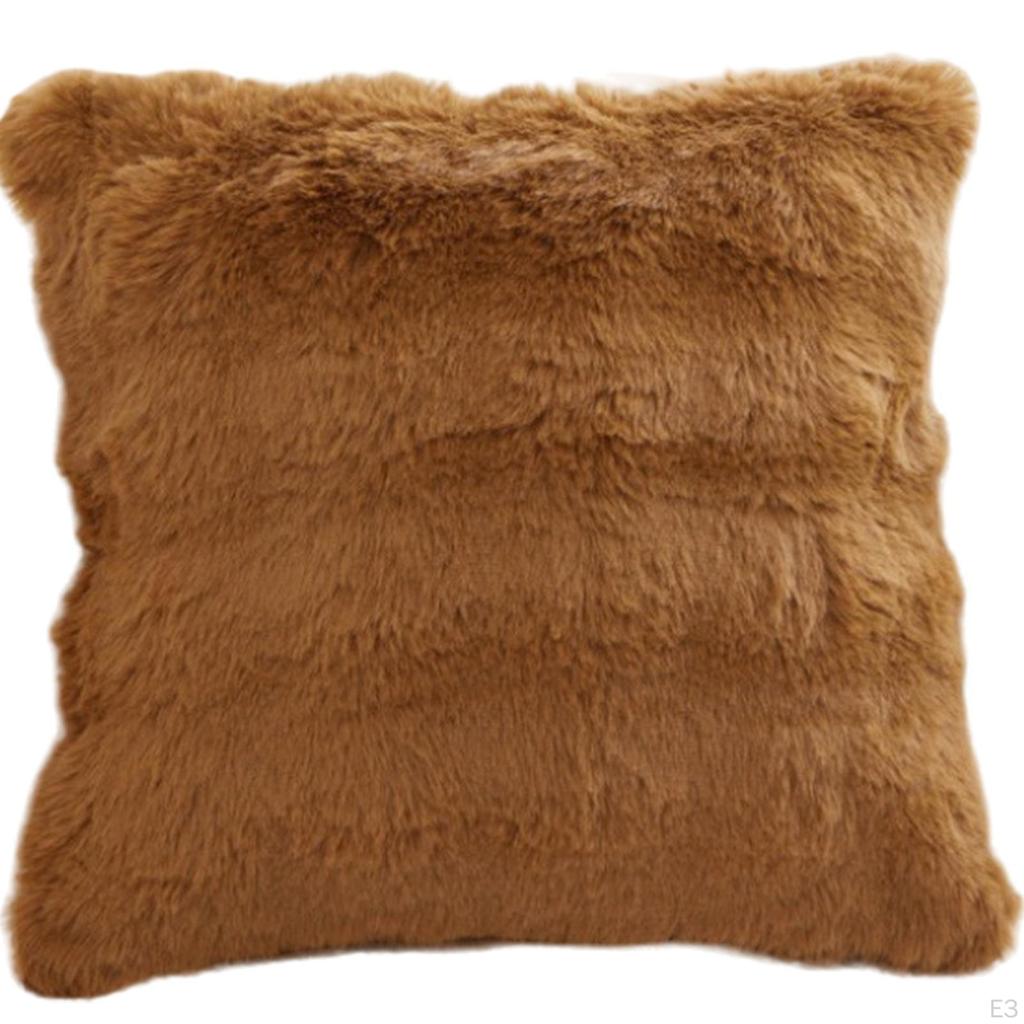 Plush Cushion Cover Case Supplies 43cmx43cm Compact Pillowslip Throw Pillow for Sofa