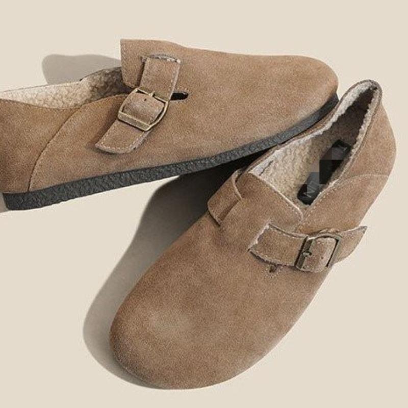 Mao Mao shoes velvet single shoes women's winter Doudou shoes one pedal warm cotton shoes fashion