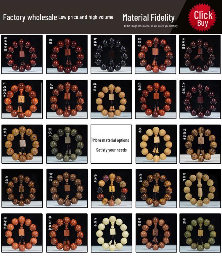 108 Beads Golden Sandalwood Buddhist Mala Bracelet for Men & Women