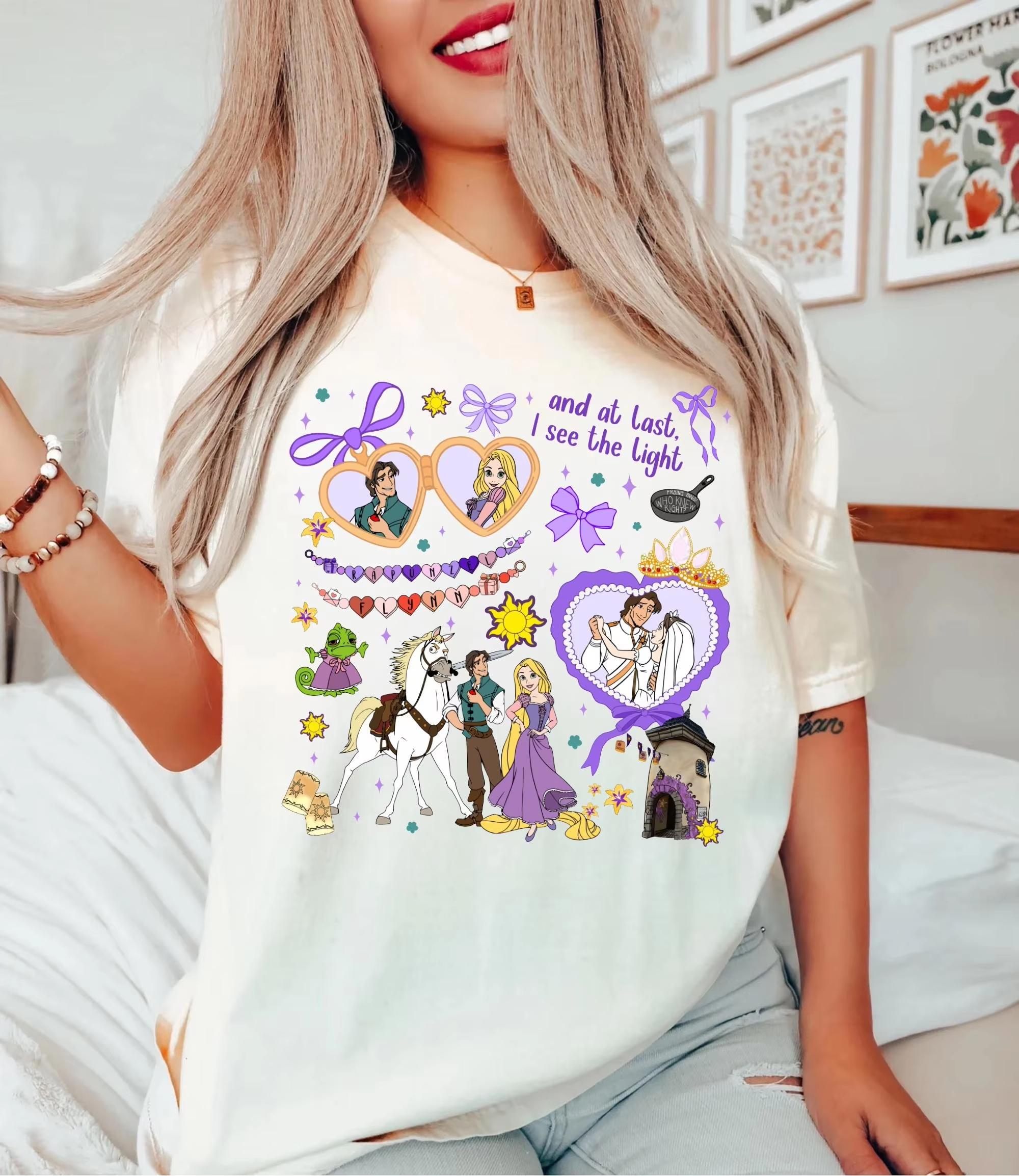 Coquette Bow   Tangled Rapunzel Floral Shirt   Princess Rapunzel Shirt Lost Princess Tee Magic Kingdom Shirt S