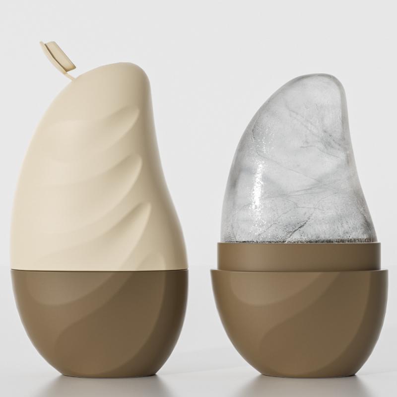 1Pcs Ice Face Roller Face Lifting Contouring Tools Mango Shape Silicone Ice Mold  Eye Facial Massager Beauty Skin Care Tools