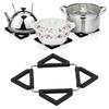 Silicone Trivet Mat Stainless Steel Hot Pot Holder NonSlip Coasters Heat Insulation Bowl Mats Foldable Table Pad Tableware Placemat for Hot Pans Bowls