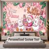 Natal (149) Tema Tapeçaria Personalizada Nome Personalizado Texto Pendurado na Parede Tapeçaria Decoração de Fundo para Casa
