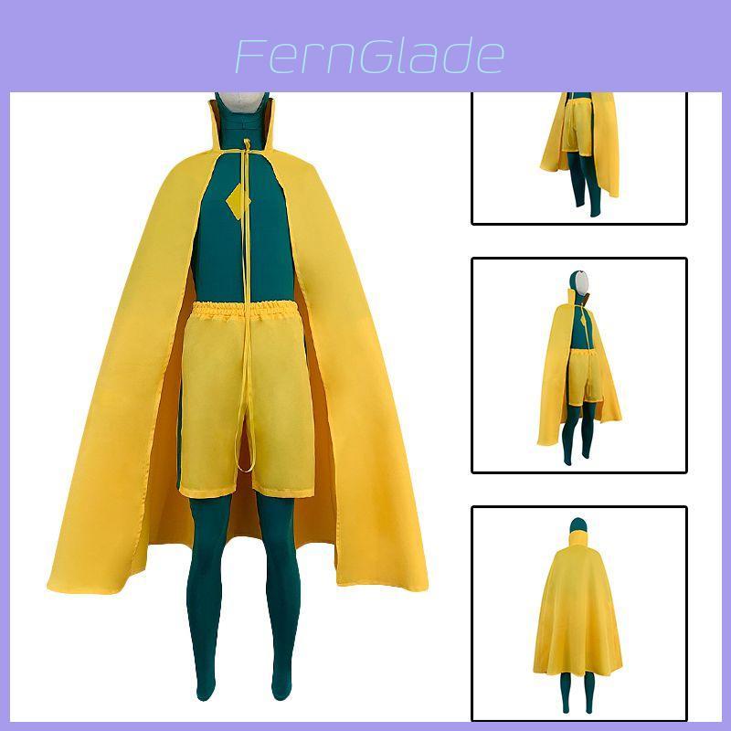 Eye-catching Wanda Vision Cosplay Costume Jumpsuit Cloak Outfits For Halloween