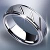 Men Matte Geometric Band Finger Ring Wedding Engagement Jewelry Gift