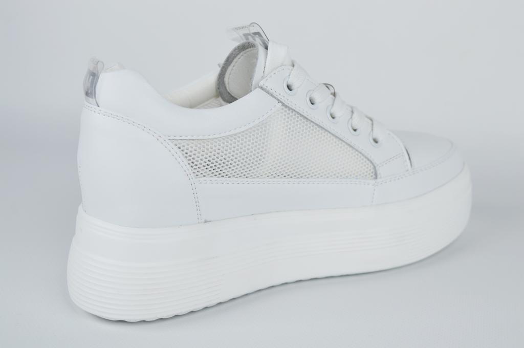plateau sneaker wit