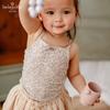LELE JOVE Baby Girl's Tencel Jacquard Sleeveless Vest Top