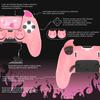 PlayVital Silicone Cover for PS5 Edge Cute Devil Protective Case for Includes Touchpad Sticker Stick Pink Controller, Design, Edge, & Cover,
