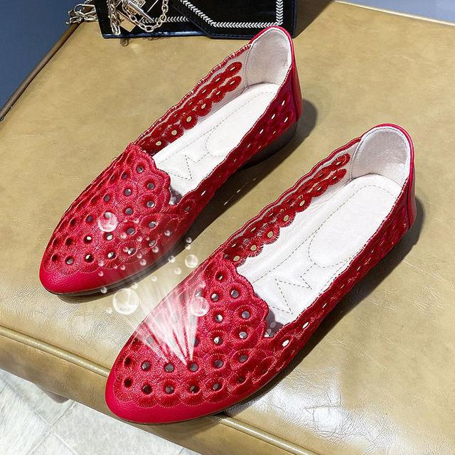 

Новые летние кроссовки, женские дышащие вышитые полые туфли на сухожильной подошве из быка, повседневные туфли, модная спортивная обувь в стиле ретро 39 красный
