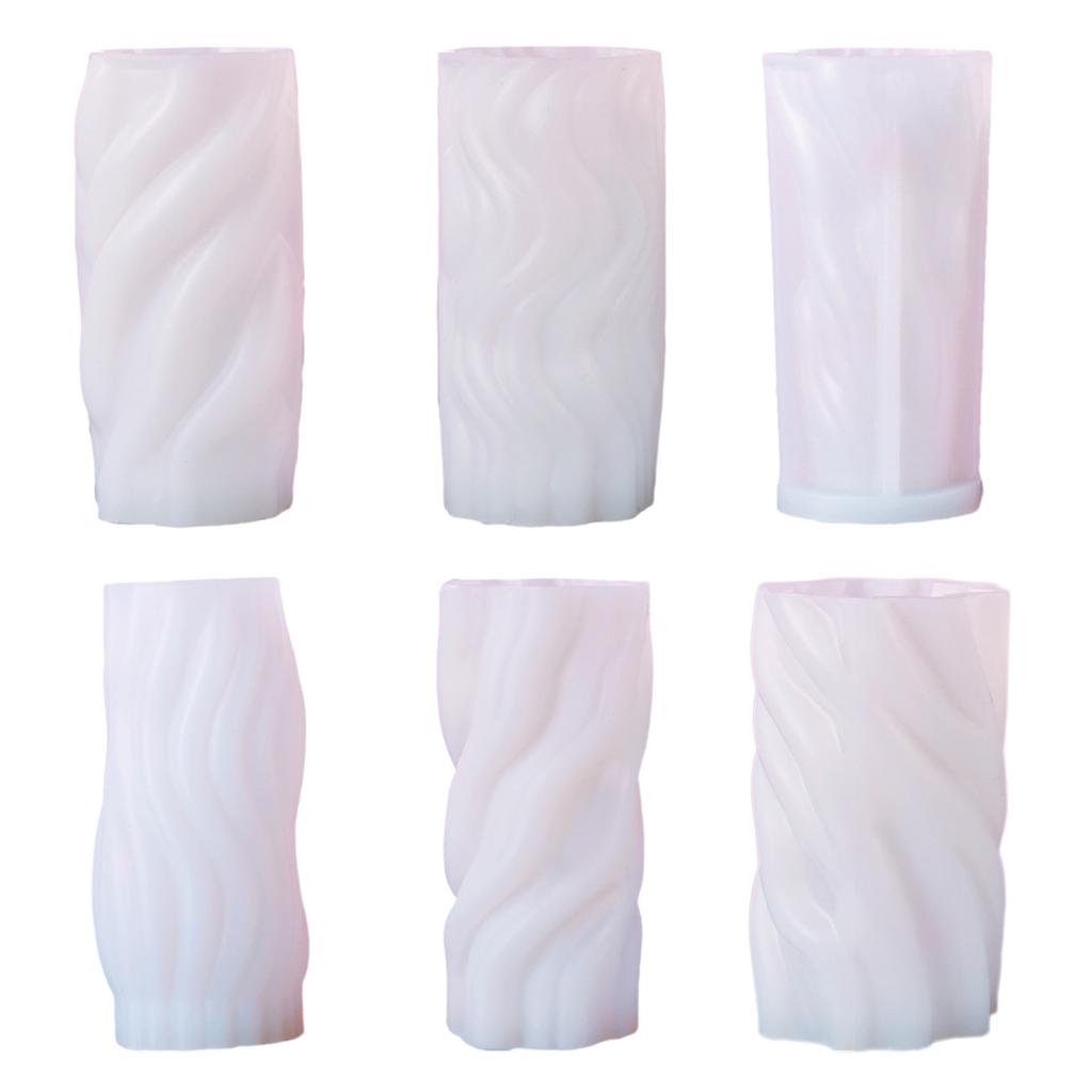 3D Cylinder Candle Mold for Making Candle Soap Plaster Ornament Silicone Resin Casting Molds DIY Craft Non-stick Mould