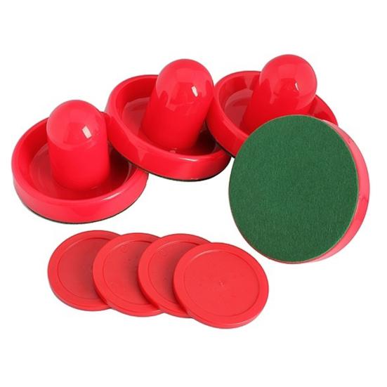 Air Hockey Table Goalies Round Pucks Felt Pusher Mallet Grip Game Accessories