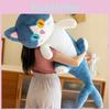 Plush Cat Shark Pillow Toy Soft Filled Doll Stuffed Animal Cozy Home Decor Gift