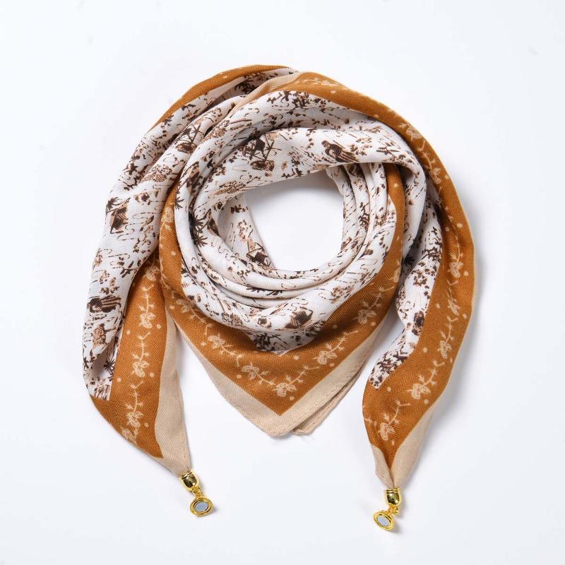 Ladies Warm Magnetic Triangle Neck Protection Scarf Premium Versatile Velvet Decorative Scarf Scarf