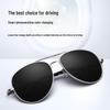 In-Stock Unisex Pilot 3026 Metal Aviator Sunglasses with Aluminum Frame and Spring Legs