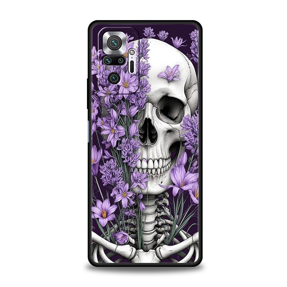 

Hard Pink Purple Skull Phone Case For Xiaomi Redmi Note 15 14 13 12 4G 9 10 11 Pro Plus 5G 14C 13C 12C 10C Soft TPU Cover Redmi Note 11