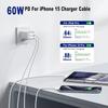 Xiaomi 10Pcs 20Pcs USB C to Type C Color Cable Fast Charging For iPhone15 For Huawei ForXiaomi Type C Weaving Cable Accessories