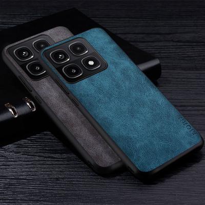 Premium PU Leathe Phone Case for Xiaomi 14T Scratch-Resistant Solid Color Cover for Xiaomi 14T Pro Case