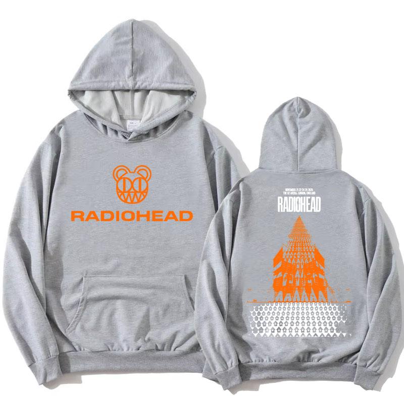 Rock Band Radiohead Trasa 2025 Listopad Bluzy Polarowe Zimowe Długi Rękaw Bluzy z Kapturem Casualowa Moda Męskie/Damskie Pulowery