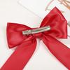 6PCS Silky Satin Hair Bows Hair Clip Ribbon Accessories Ponytail Holder Slides Metal Clips Hair Bow for Women Girls