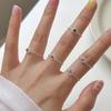 VENTFILLE   CopperChain Colour Zircon Ring for Women Girl Gift Design Versatile Ins Jewelry Dropshipping