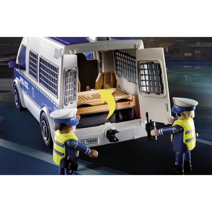 Playmobil - policejní dodávka se světelnými a zvukovými efekty - playmobil city action - 52 dílků