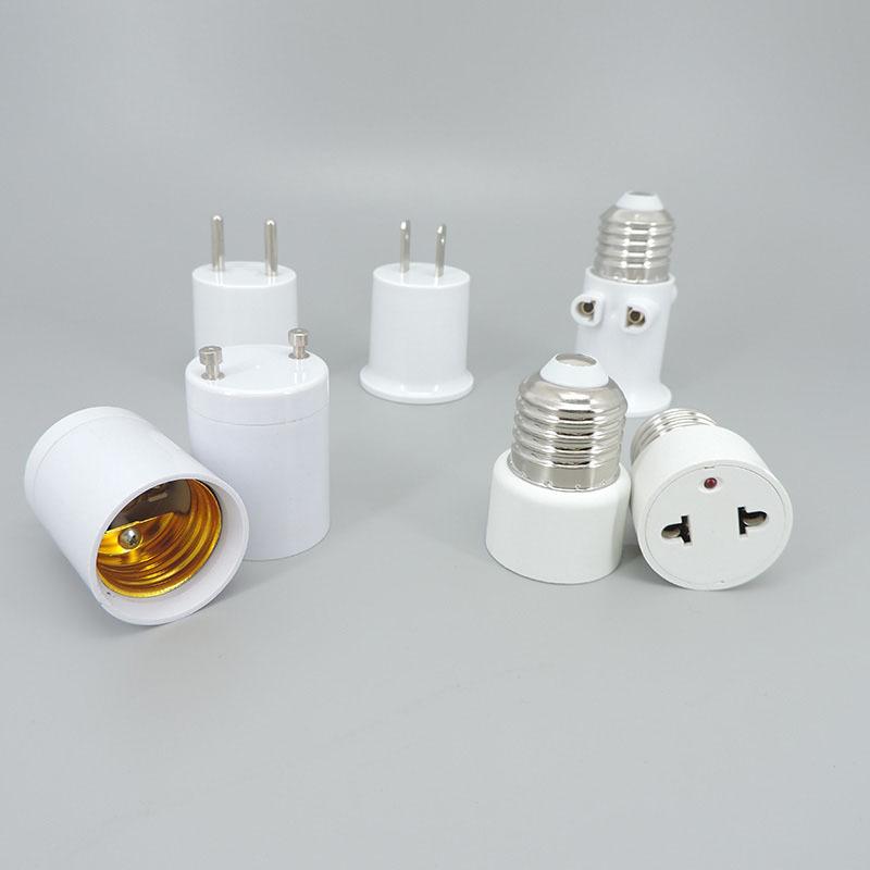 AC E26 E27 to GU24 E27 US EU power Plug Screw Lamp Holder Light Base Socket AC Adapter Converter electric connector