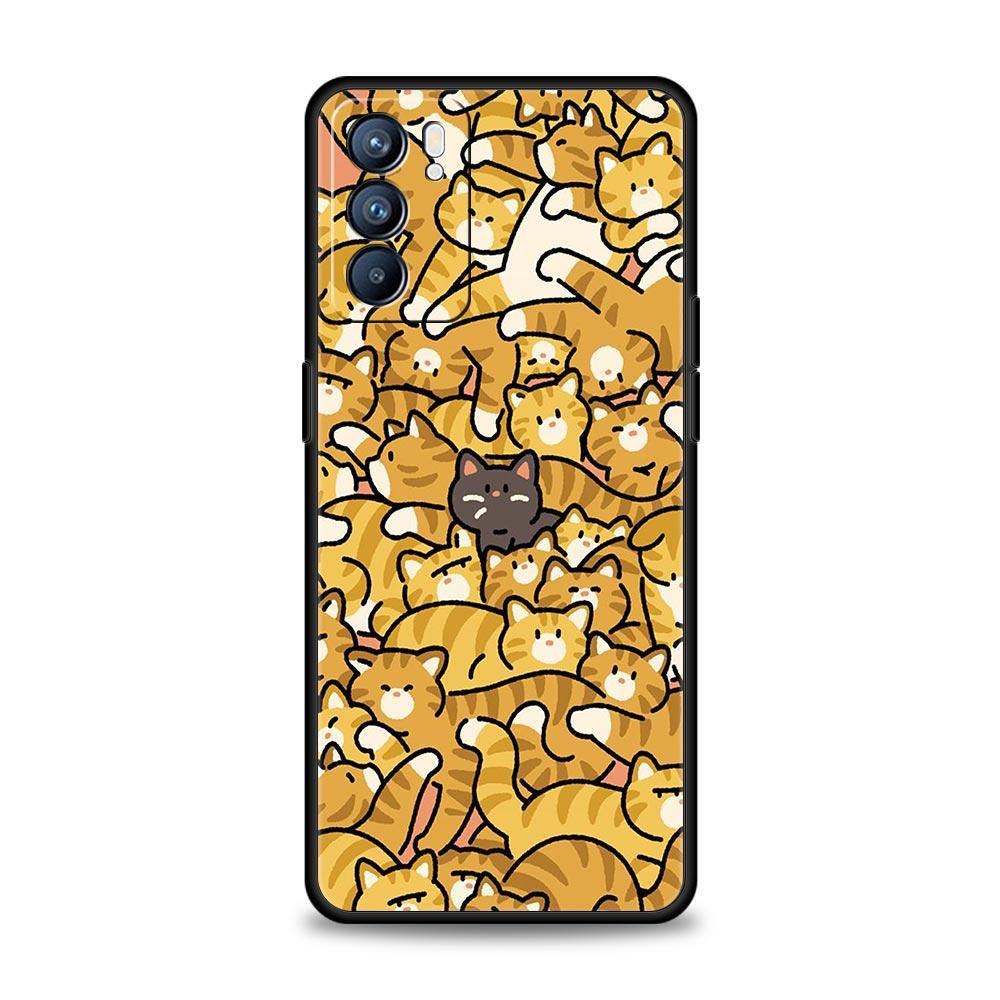 

Чехол для телефона Oppo Find X6 Pro X5 A54 A53 A52 A9 A15 A95 A17 A16 A76 A74 A57 A31 Reno8 Reno7 Reno6 Pro 5G Чехол с принтом кота Oppo Find X5 Pro