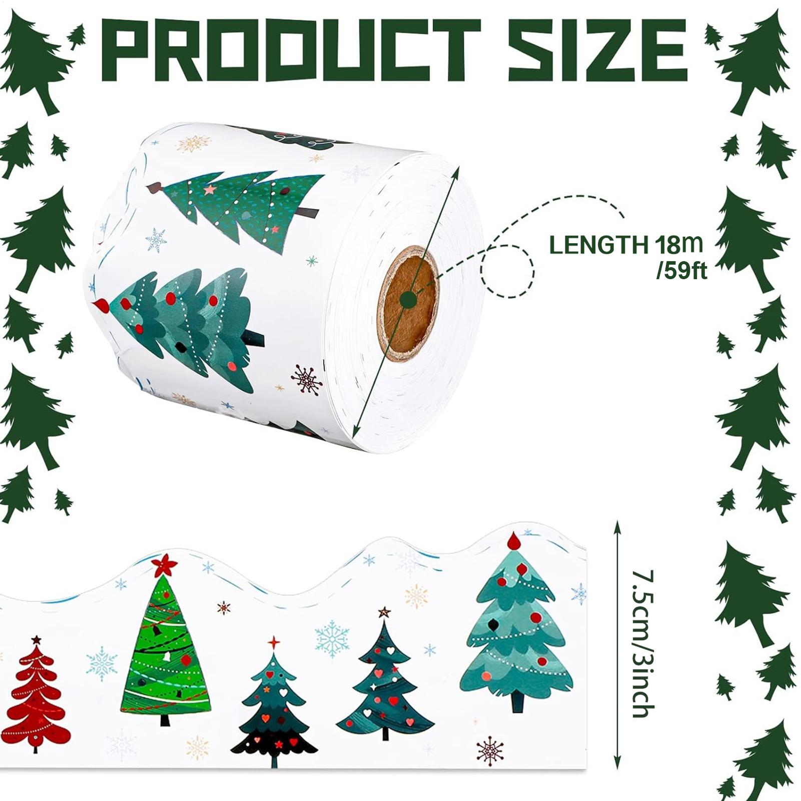 

Christmas Tree Classroom Board Decorations 59 Feet Christmas Bulletin Board Border Home Decorations For Stairs Offices Window CN