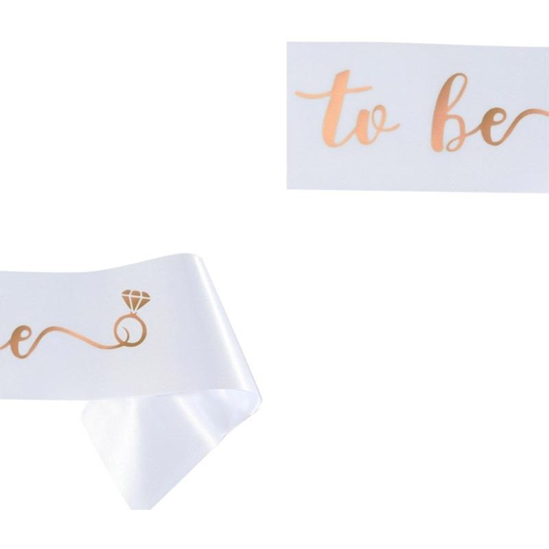 White Satins Sash Satins Bachelorette Sashes Fashionable Wedding Bridal Sashes for Bridal Parties and Wedding Ceremonies