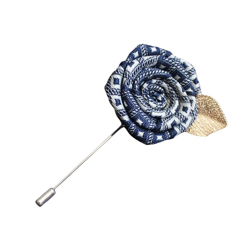 1PC Wedding Bridegroom Brooch Cloth Collar Brooch Alloy Lapel Pins Rose Flower Accessories Suit