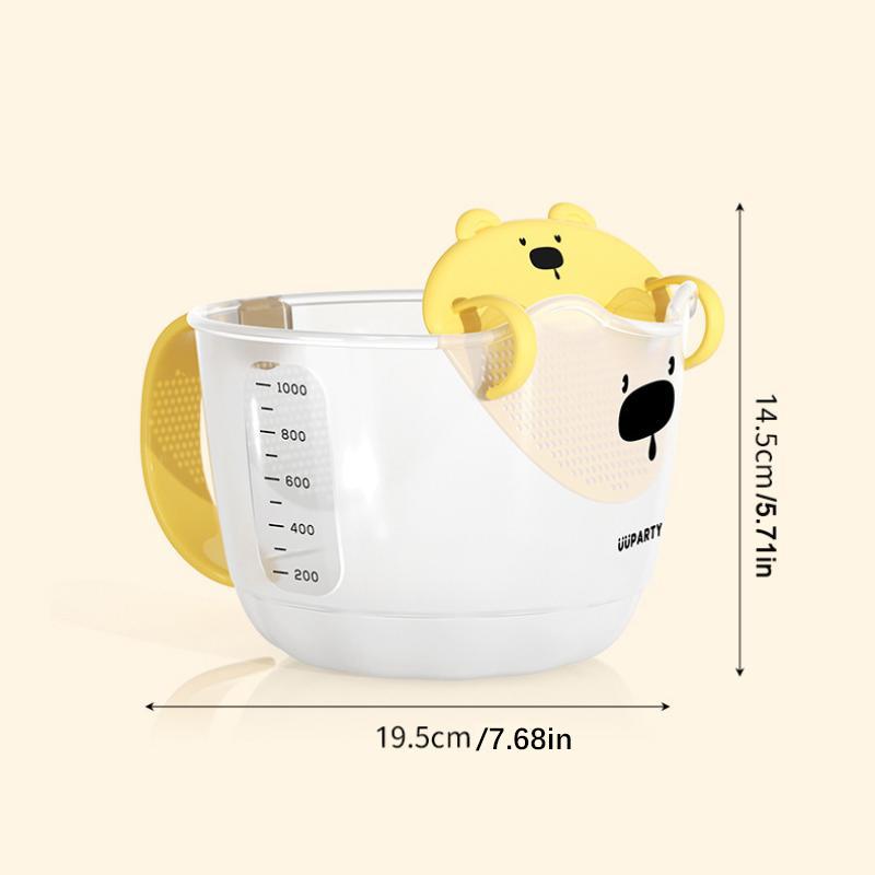 

Мерный стакан 1 л с линией шкалы и фильтром Кухонный контейнер для перемешивания продуктов Венчик для яиц Мерный стакан Инструменты для выпечки