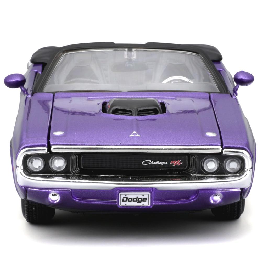 Maisto 1/24 Scale Dodge Challenger 1970 Convertible Purple Diecast Model Car (Finished Product) 31264