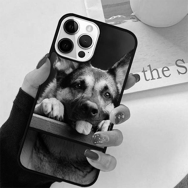 German Shepherd Dog Soft Silicone Cover For iPhone 17 Air 15 16 14 13 12 Pro Max 11 Pro Max Plus Phone Case Coque