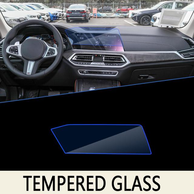 Car Navigation Trument Auto Rear Seat Display Film Touch Full Screen Protector Tempered Glass For BMW X5 MK4 G05 ~