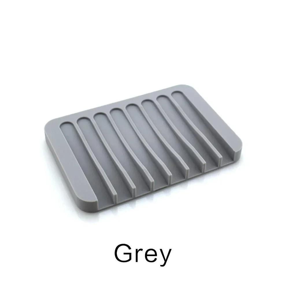 Self Draining Soap Holder Silicone Soap Dish Storage Holder Soap Box Draining Kitchen Sink Sponge Tray Bathroom Accessories