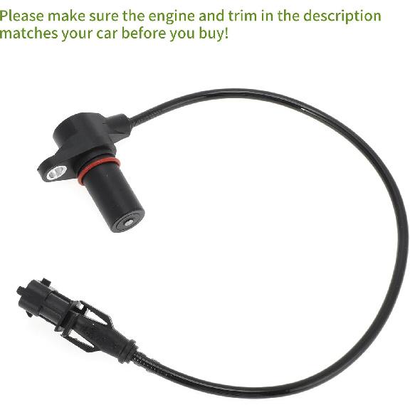 No.5066882AA Crankshaft Position Sensor for Jeep Liberty 2.8 Diesel 05-06 Sturdy Black Engine Crank CKP Sensor Metal Plastic 1 Pc