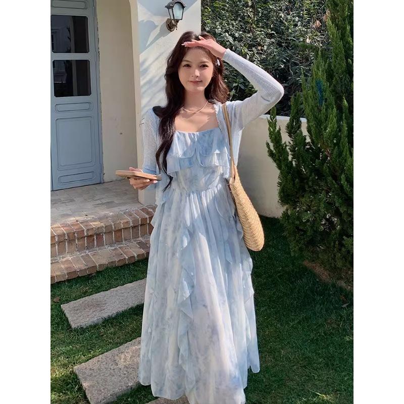 French Style Shows Temperament, Elegant Waist, New Niche Design In Summer, Fairy Fluttering Dress Women's Clothing