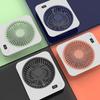 Silent Mini Desktop Fan with Digital Display 5 Speed Wind USB Rechargeable Portable Fan Low-noise Brushless Motor Foldable Fan