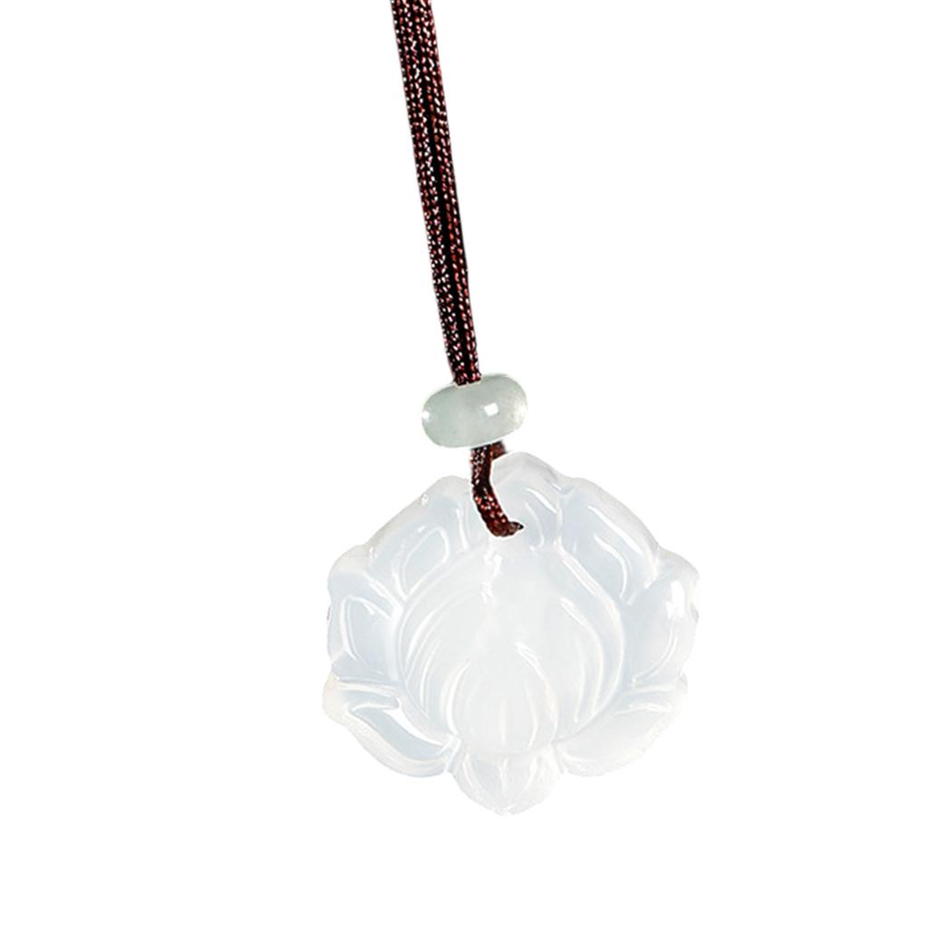 Stunning Natural Chalcedony Pendant Necklace Ethnic Style Clavicle Chain Jewelry Suitable For Women And Gifts
