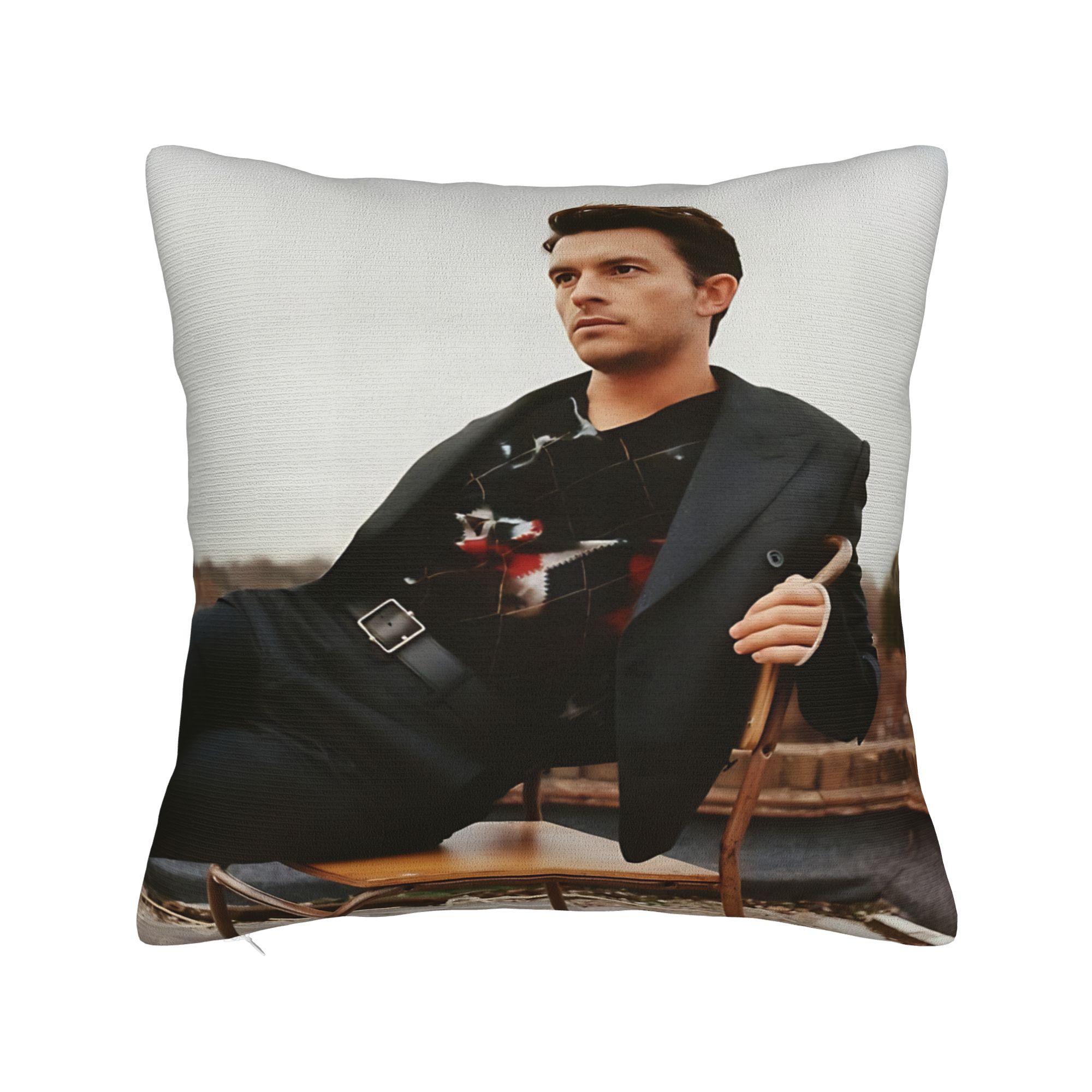 

Jonathan Bailey Pillow Case Design Pillow Cover For Living Room Bed Chair Vintage Pillowcases 12x12Inch
